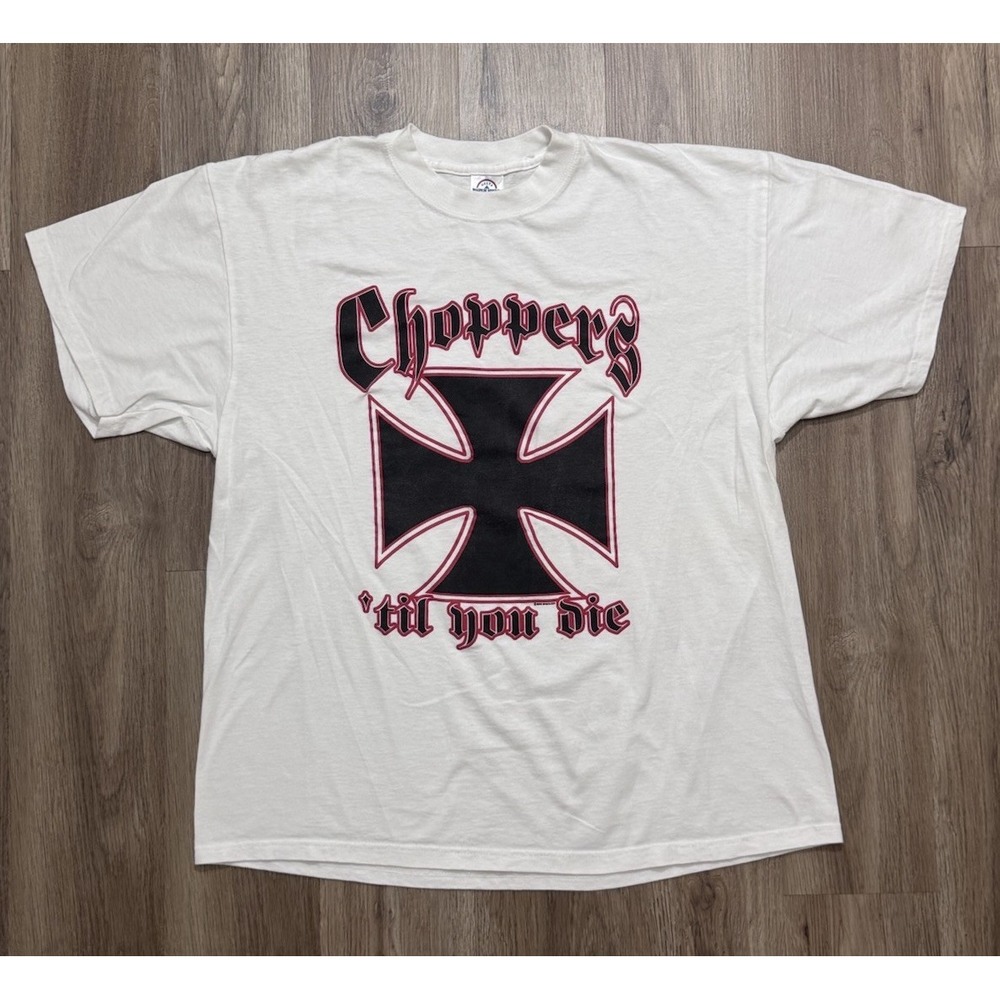Vintage Y2K Choppers "Till You Die" T Shirt Size XL